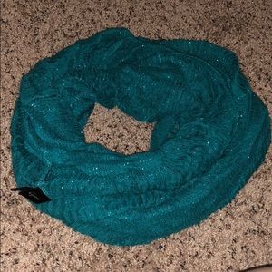 Sparkly blue infinity scarf
